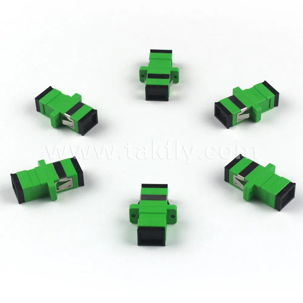 Sc APC Fiber Optic Adapter Singlemode Optical Fiber Adapter with Flange