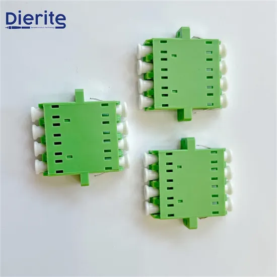 China Manufacturer Wholesale LC Upc to LC Upc Quad Om4 Fiber Optic Adapter with Flange